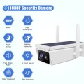 T13-2 1080P HD Solar Powered 2.4GHz WiFi Security Camera without Battery, Support Motion Detection,