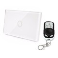 120mm 1 Gang Tempered Glass Panel Wall Switch Smart Home Light Touch Switch with RF433 Remote Contro
