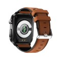 TK11P 1.83 inch IPS Screen IP68 Waterproof Leather Band Smart Watch, Support Stress Monitoring / ECG