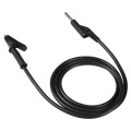 Thick Probe to Alligator Clip Test Lead Single Cable, Length: 1m (Black)