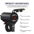 ZH-771B3 Car / Motorcycle 3.1A Dual USB Port Car Charger + Voltmeter(Red Light)