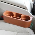 CARFU AC-2299A Car Seat Gap Multi-function Storage Box(Brown)