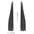 1 Pair Car Carbon Fiber Silicone Bumper Strip, Style: Short (Black)