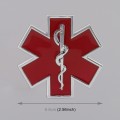 Car Star of Life Personalized Aluminum Alloy Decorative Stickers, Size: 6.5x0.5cm (Red)