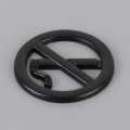 Car No Smoking Sign Personalized Aluminum Alloy Decorative Sticker, Size: 5 x 0.33cm (Black)