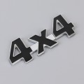 Car Number 4 x 4 Personalized Aluminum Alloy Decorative Sticker, Size: 9 x 3.5 x 2.3cm (Black)