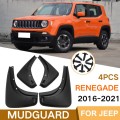 For Jeep Renegade 2015-2021 4pcs/Set Car Auto Soft Plastic Splash Flaps Fender Guard
