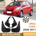 For Toyota Yaris 2006-2011 4pcs/Set Car Auto Soft Plastic Splash Flaps Fender Guard