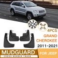 For Jeep Grand Cherokee 2011-2021 4pcs/Set Car Auto Soft Plastic Splash Flaps Fender Guard