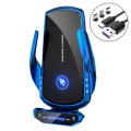 A18 15W Smart Car Air Outlet Magnetic Wireless Charging Phone Navigation Holder (Blue)