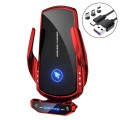 A18 15W Smart Car Air Outlet Magnetic Wireless Charging Phone Navigation Holder (Red)