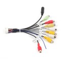 Palminfo Android Navigation 20-pin Audio Microphone Cable RCA Bass Amplifier Cable
