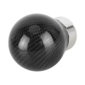 Car Carbon Fiber Pattern Gear Shift Knob Round Modified Gear Shift Head (Black)