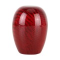 Car Carbon Fiber Pattern Gear Shift Knob Short Style Duck Egg Type Automatic Gear Head (Red)