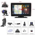 P702D 7 inch Portable Touch Display Wireless Car Navigator Dual-lens Smart Driving Recorder