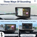 P701S 7 inch Portable Touch Display Wireless Car Navigator Smart CarPlay Bluetooth Reversing Image