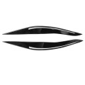 Pair Car Lamp Eyebrow Soft Decorative Sticker for BMW 5 Series F10 2010-2013, with Hole(Black)