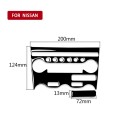 For Nissan 370Z Z34 2009- 2 in 1 Car AC Adjustment Panel Decorative Sticker, Left and Right Drive Un