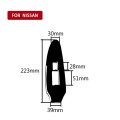 For Nissan 370Z Z34 2009- Car Co-driver Side Door Lift Panel Decorative Sticker, Left Drive (Black)