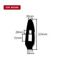 For Nissan 370Z Z34 2009- Car Co-driver Side Door Lift Panel Decorative Sticker, Right Drive (Black)