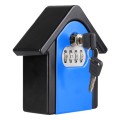 Hut Shape Password Lock Storage Box Security Box Wall Cabinet Safety Box, with 1 Key(Blue)