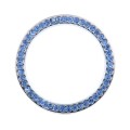 Universal Car Aluminum Steering Wheel Decoration Ring with Diamond For Start Stop Engine System(Blue