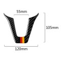 Car German Flag Carbon Fiber Steering Wheel Decorative Sticker for Mercedes-Benz