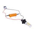 2 PCS T20/7440 10W 1000 LM 6000K White + Yellow Light DRL&Turn Light with 42 SMD-2835-LED DC 12