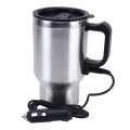 Stainless Steel Electric Smart Mug 12V Car Electric Kettle Heated Mug Car Coffee Cup With Charger Ci