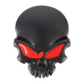 Skull Shape Car Metal Body Decorative Sticker(Black)