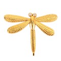 Dragonfly Shape Car Metal Body Decorative Sticker (Gold)