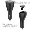 JOYROOM T600 2 in 1 Multifunctional Wireless Bluetooth 2.1A Single USB Port Car Charger + Earphone w