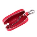 Universal Leather Crocodile Texture Waist Hanging Zipper Wallets Key Holder Bag (No Include Key)(Red
