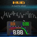 T100 OBD2 4 inch Vehicle-mounted Head Up Display Security System, Support Car Speed / Engine Revolvi