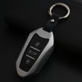 A Style Car Auto Buckle Key Shell Zinc Alloy Car Chain Shell Car Key Shell Case Key Ring for Peugeot