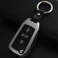 A Style Car Buckle Key Shell Zinc Alloy Car Key Shell Case Key Ring for Citroen, Random Color Delive