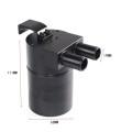 Car Compact Baffled Oil Catch Can 2-Port Waste Oil Recovery Tank for BMW, Random Color Delivery
