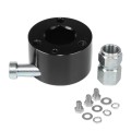 Universal Aluminum Car Steering Wheel Quick Release Disconnect Hub 3/4 inch Shaft Size(Black)
