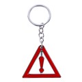 Car Keychain Waist Hung With Tiangle Warning Mark Decoration