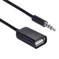 3.5mm Male to USB 2.0 Female Audio Converter Retractable Coiled Cable for Car MP3 Speaker U Disk, Le