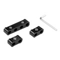 3 PCS Aluminum Engine Spark Plug Wire Separator Divider Organizer Clamp Kit (Black)