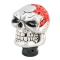 Universal Skull Head Shape Manual or Automatic Gear Shift Knob, Size: 8.7x5.5cm (Silver)