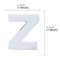 Car Vehicle Badge Emblem 3D English Letter Z Self-adhesive Sticker Decal, Size: 4.5*4.5*0.5cm