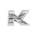 Car Vehicle Badge Emblem 3D English Letter K Self-adhesive Sticker Decal, Size: 4.5*4.5*0.5cm