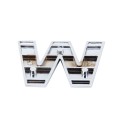 Car Vehicle Badge Emblem 3D English Letter W Self-adhesive Sticker Decal, Size: 4.5*4.5*0.5cm