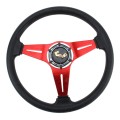 35cm PU Racing Sport Hand Wheel Car Modified Steering Wheel(Red)