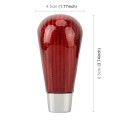 Universal Carbon Fiber Texture Leather Hole Pattern Car Gear Shift Knob Modified Shifter Lever Knob