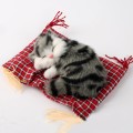 Lovely Simulation Animal Doll Plush Sleeping Cats Toy Cat Mat Doll Decorations Stuffed Toys Car Deco