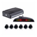 PZ-300-6 Car Parking Reversing Buzzer and LED Sensors Parking Alarm Assistance System with 6 Rear Ra