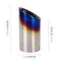 Car Styling Stainless Steel Exhaust Tail Muffler Tip Pipe for VW Volkswagen 1.6T Swept Volume(Blue)